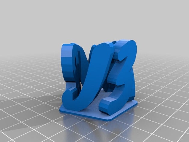 3dnrj des signes les logos personnalisé 3D print model - Mito3D