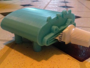 hippo coller poussoir remixchallenge salle de bain 3d print model - Mito3D