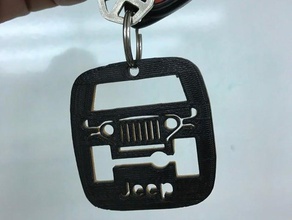 jeep trousseau de clés porte-clés remixchallenge 3d print model - Mito3D