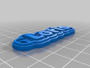 mi personalizar de varias líneas la etiqueta keychainloris3333 llaveros 3d print model - Mito3D