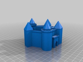 Burg Gebäude Strukturen angepasst 3d print model - Mito3D