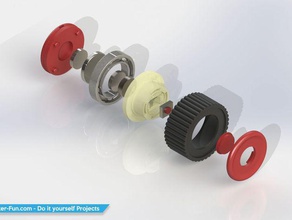 fidget tool bearing vibrationmotor mechanical toys 61803 61803zz bearings cr1620 dc motor ring spinner toy magnet magnetic magnets 3d print model - Mito3D