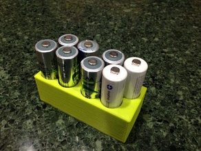 aa-Batterie-caddy - Organisation aa-Batterie-Halter Veranstalter 3d print model - Mito3D