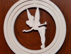 tinkerbell giroscópio enfeite de natal outros decoração giroscópico silhueta 3d print model - Mito3D