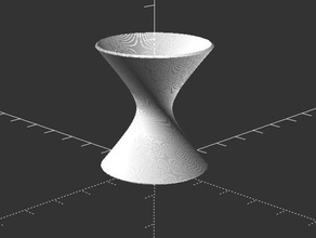 özelleştirilebilir solucan deliği matematik sanat kara delik customizer hiperboloid uzay 3d print model - Mito3D