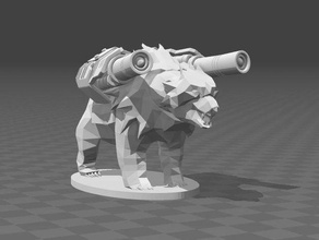 polar bear armed toys games animal gun miniature wargame wargaming 3d print model - Mito3D