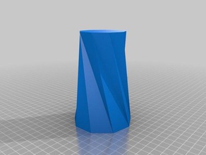 meu personalizados torcida polígono vaso contentores 3d print model - Mito3D
