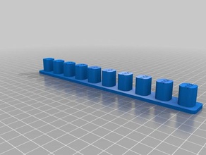 mi personalizados paramétrico socket organizador de la herramienta los titulares cajas 3d print model - Mito3D