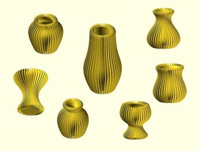 personalizável bezier vaso matemática a arte os acessórios curva de decoração flor casa openscad mesa 3d print model - Mito3D
