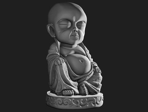 gruselig baby buddha Skulpturen 3d print model - Mito3D
