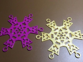 3d-Schneeflocken-design machen Sie sich bereit Schnee Kunst Weihnachten ornament kalt Farbe Schneemann snow flake winter der kommt 3d print model - Mito3D