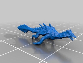 3d canavar avcısı sanat yazıcı ejderha 3d print model - Mito3D