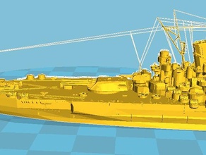 yamato Schlachtschiff-Modell schneiden Sie die 2 Fahrzeuge 3d print model - Mito3D