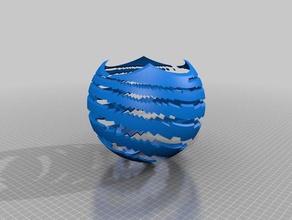 my customized stereographic projection revised math art 3d print model - Mito3D