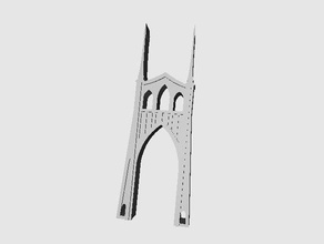 st johns pont de simple support des bâtiments structures 3d print model - Mito3D