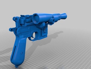 star wars dl-44 han solo de la pistola esb 3d impresión 3d print model - Mito3D