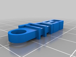 my customized message keychain theo organization 3d print model - Mito3D