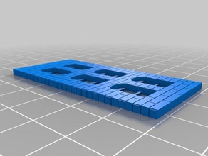 edificio 1x2 lato Gebäude Strukturen angepasst 3d print model - Mito3D