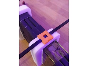 quad-agujero de la atadura cables montaje pieza 6mm partes 3d print model - Mito3D