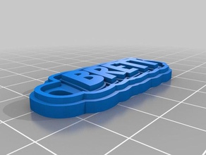 brett name keychain Schlüsselanhänger angepasst 3d print model - Mito3D