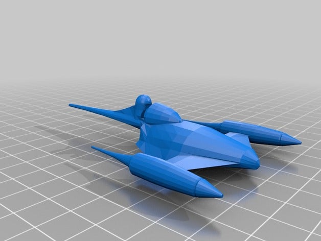 naboo star fighter 3d stampa 3D print model - Mito3D