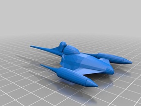 naboo star fighter 3d l'impression 3d print model - Mito3D
