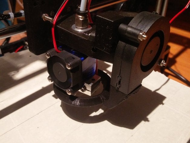 actualizado anet a8 e3d v6 de montaje en la parte del ventilador adaptador normal las boquillas impresora partes refrigeración actualización 3D print model - Mito3D