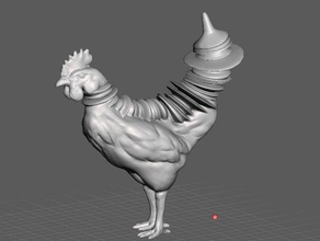 3dp-chiken les animaux 3d print model - Mito3D
