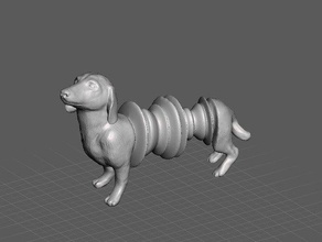 teckel animaux chien 3d print model - Mito3D