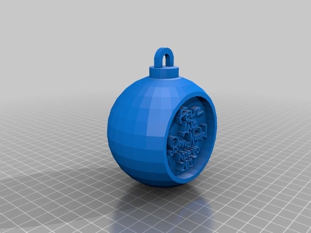 bola navidad 2017 decoração personalizado 3D print model - Mito3D