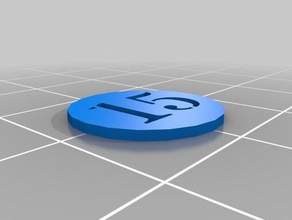 il mio personalizzati gioco gettone customizer stencil di testo giocattolo accessori 3d print model - Mito3D