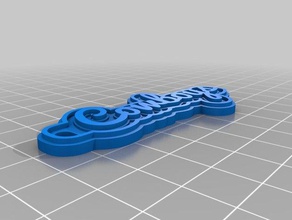 cowboys - blau Schlüsselanhänger angepasst 3d print model - Mito3D