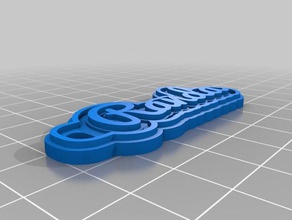 randa - azul llaveros personalizado 3d print model - Mito3D