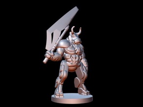 carnifex tetrus 18mm scale toys games 28mm aurochs bull character fantasy gaming hippo hippopotamus miniature miniatures monster multiverse mutant roleplaying rpg science fiction scifi tabletop wargame wargames wargaming wayfarer tactics 3d print model - Mito3D