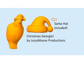 christmas georgie animals bird candy cane ornament parrot santa 3d print model - Mito3D