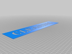 cleaning signs logos customized 3d print model - Mito3D