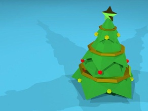 decorados lopoly árvore de natal a decoração drcor ornamento 3d print model - Mito3D