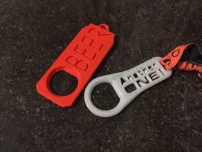 bottle opener keychains beer can fun 3d print model - Mito3D