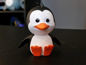 simpatico pinguino animali cartone animato divertente zbrush 3d print model - Mito3D