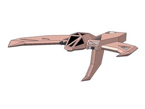 wing commander kilrathy strakha mk2 3d printing pc game scifi starfighter stealthfighter 3 3d print model - Mito3D