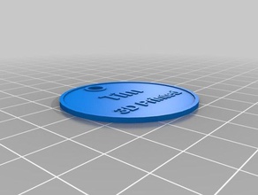 meine angepasste Runde dog tag Haustiere 3d print model - Mito3D