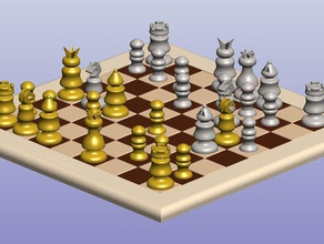 jogo de xadrez 3d print model - Mito3D