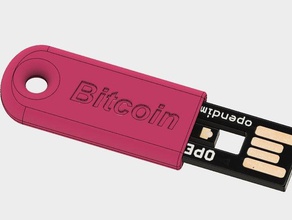 opendime bitcoin usb key holder electronics bank bitcoins coin crypto cryptocurrency cryptography cyberpunk flexible keychain piggybank piggy rbitcoin wallet 3d print model - Mito3D