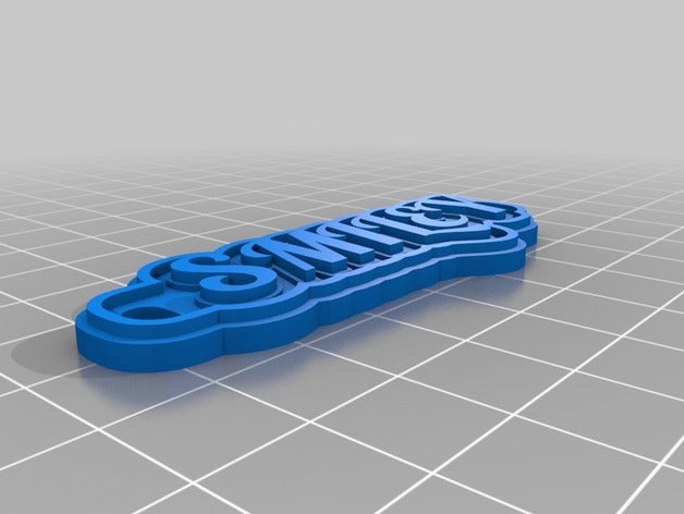 smiley llaveros personalizado 3D print model - Mito3D