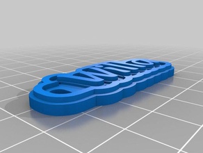 özelleştirilmiş çok satırlı etiket Anahtarlık willa benim 3d print model - Mito3D