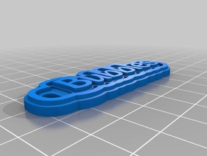 özelleştirilmiş çok satırlı etiket Anahtarlık toplarım 3d print model - Mito3D