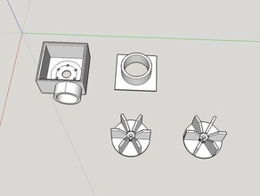 cd motor botella vac soplador centrífugo diy al vacio 3d print model - Mito3D