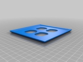 jr jumbo 4 outlets wall plate customizer household customized 3d print model - Mito3D