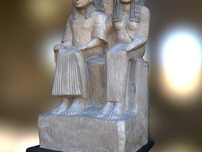 karısının resmi tarar kopyaları 3d baskı tarama kültürel miras Mısır adam efsane asil heykel mezar 3d print model - Mito3D