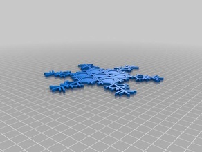mary snowflake interactive art customized 3d print model - Mito3D